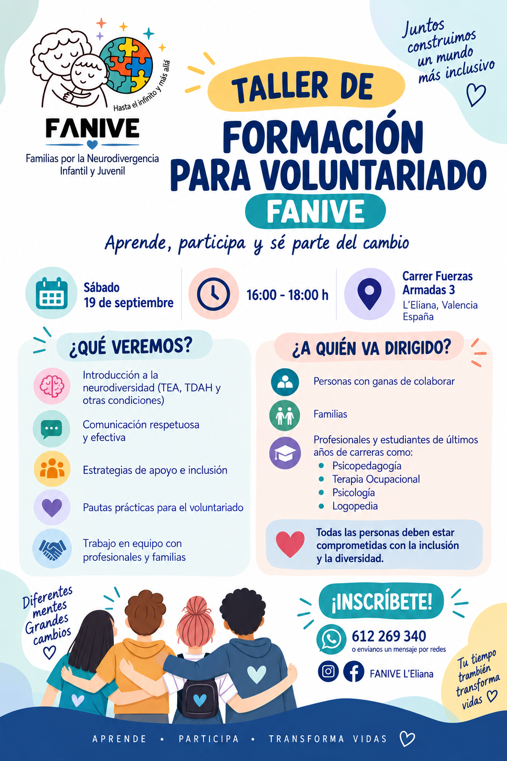 Taller gratuito de formación para voluntariado FANIVE