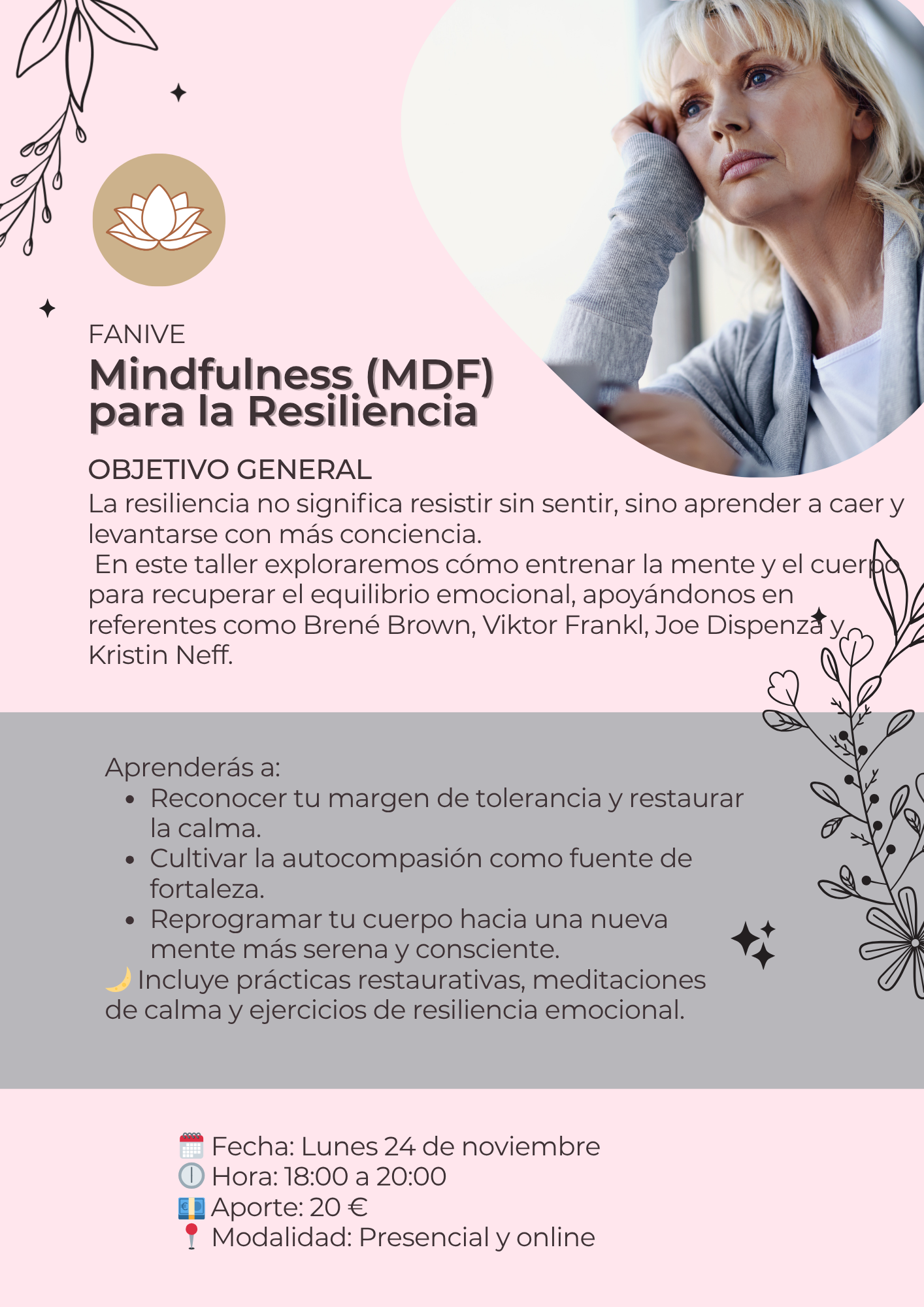Taller - Mindfulness (MDF) para la Resiliencia