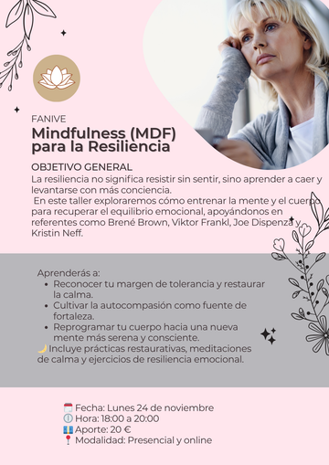 Taller - Mindfulness (MDF) para la Resiliencia