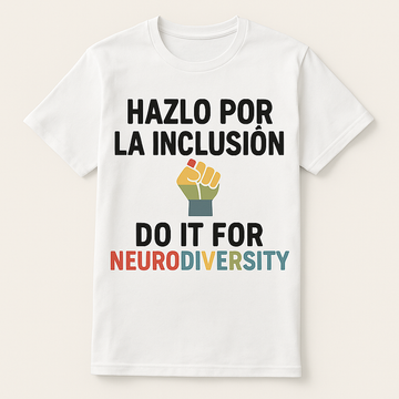 Camiseta con mensaje inclusivo
