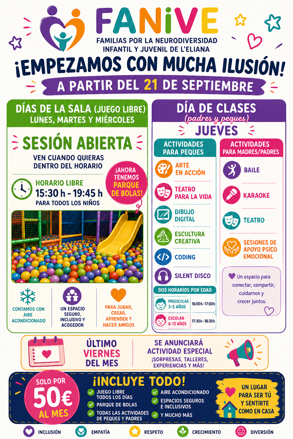 Membresía FANIVE – Programa Integral para Familias Sept-Dic 2026| Precio por familia: 50 €/mes