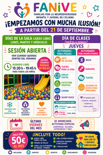 Membresía FANIVE – Programa Integral para Familias Sept-Dic 2026| Precio por familia: 50 €/mes